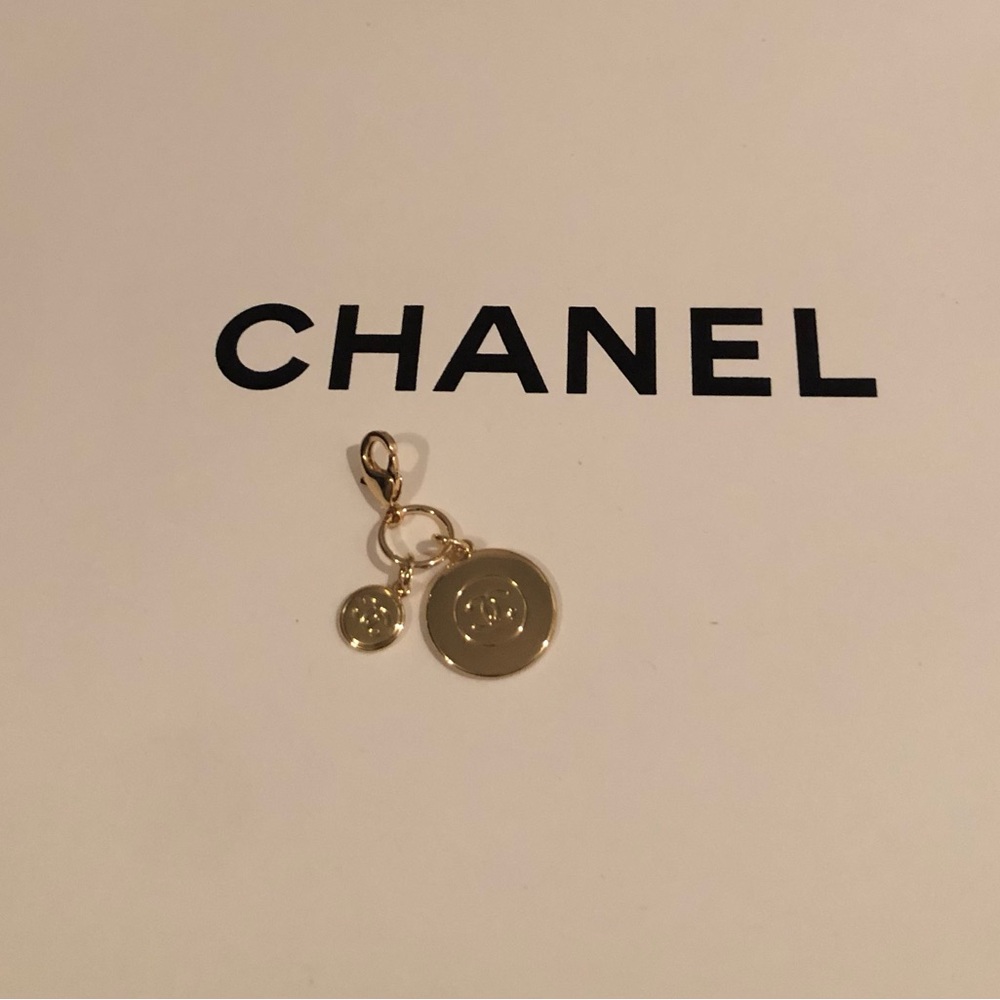 CHANEL Gold Double Disc Charm